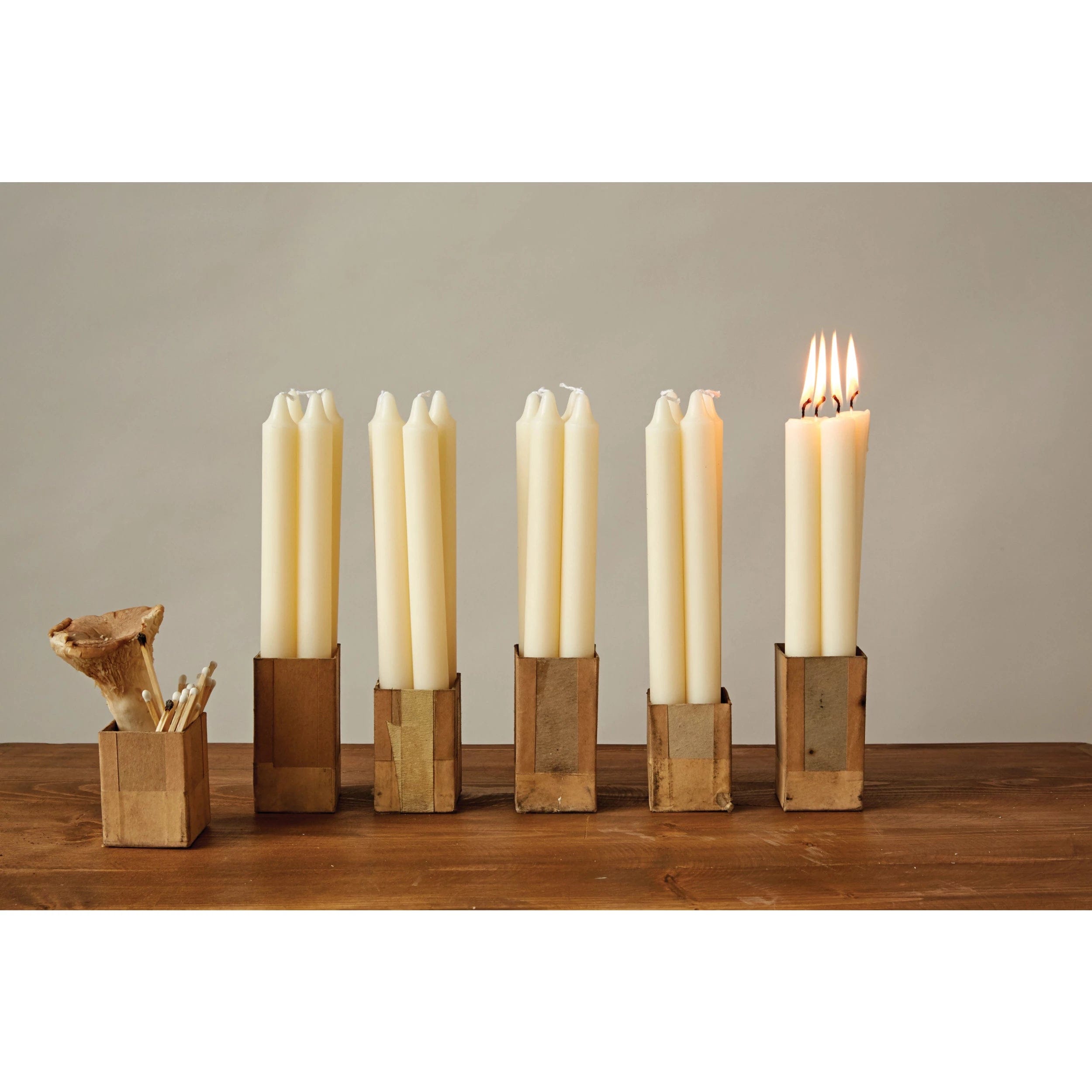 Creative Co-op Creative Co-op Unscented Taper Candles, Box, Set of 12 - Little Miss Muffin Children & Home