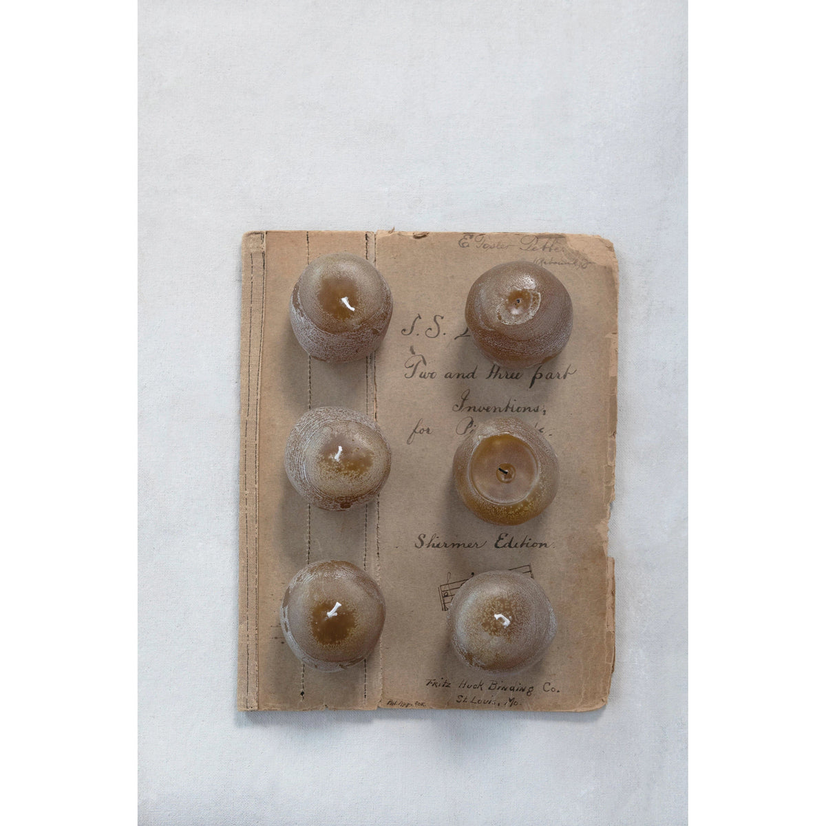 Creative Co-op Creative Co-op Unscented StoneBox Candles, River Rock, Set of 6 - Little Miss Muffin Children & Home