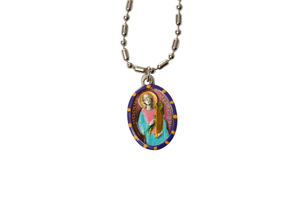 SAINTS FOR SINNERS Saints for Sinners St Cecilia Hand Painted Medal - Little Miss Muffin Children & Home