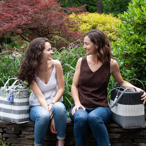 IXOQ IXOQ Cesta Hand Woven Turquoise Medium Tote Bag - Little Miss Muffin Children & Home