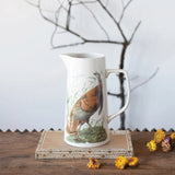 CCO - Creative Co-op Creative Co-op Stoneware Pitcher With Turkey Image - Little Miss Muffin Children & Home