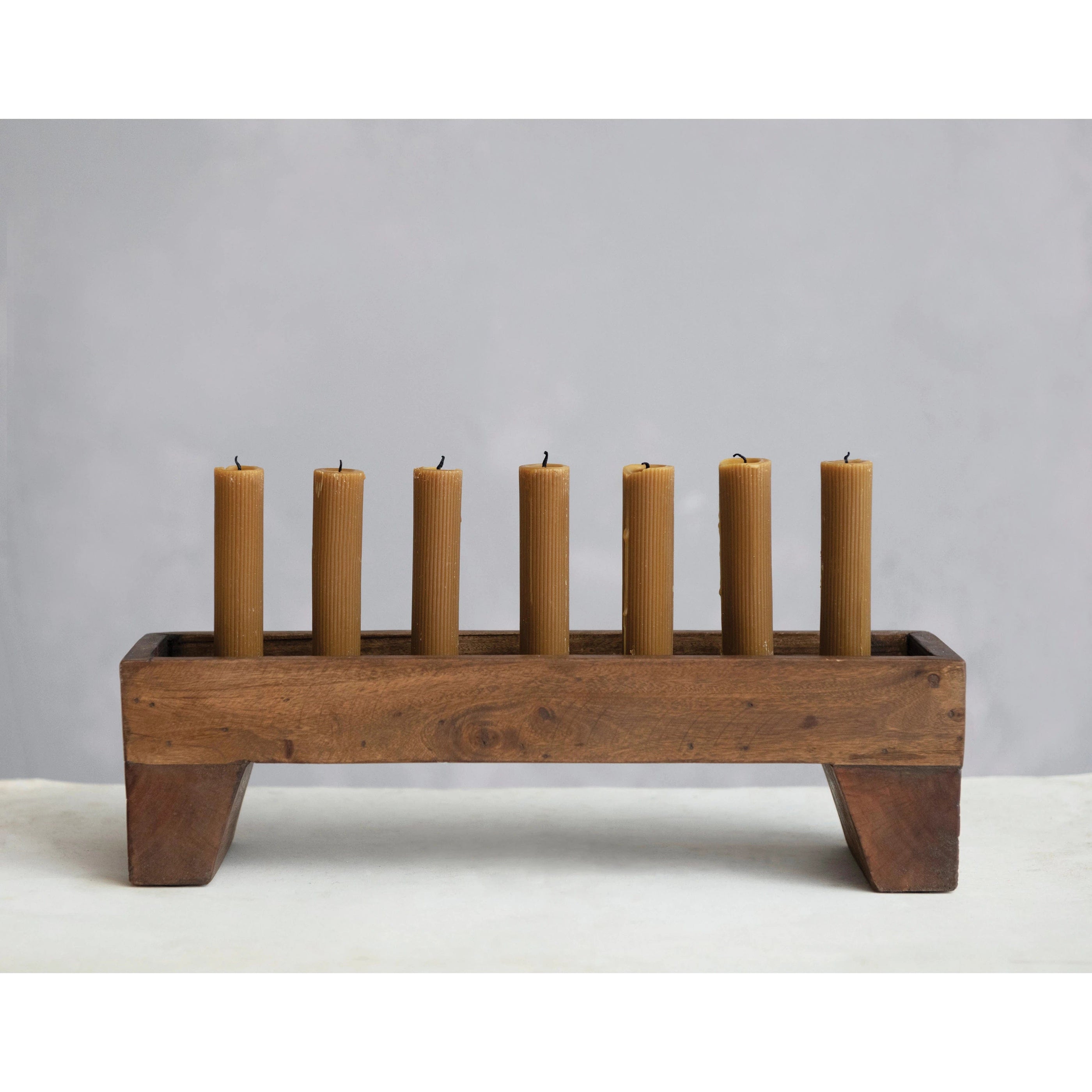 CCO - Creative Co-op Creative Co-op Reclaimed Wood Metal Taper Holder - Little Miss Muffin Children & Home