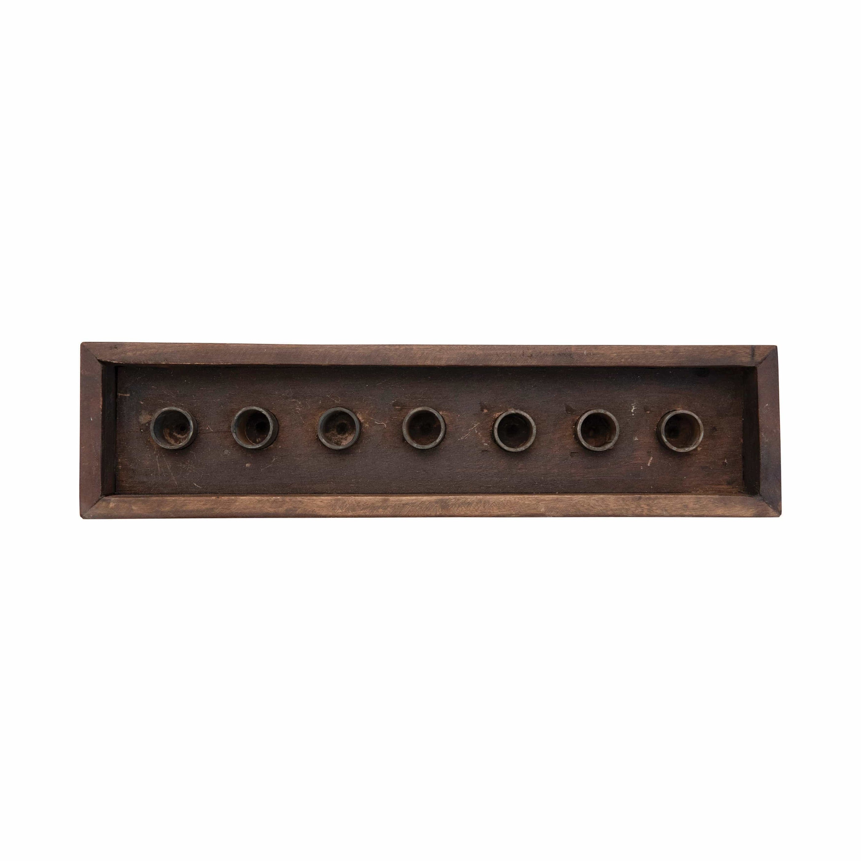 CCO - Creative Co-op Creative Co-op Reclaimed Wood Metal Taper Holder - Little Miss Muffin Children & Home