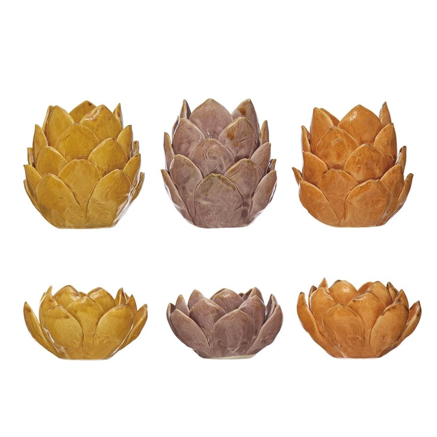 CCO - Creative Co-op Creative Co-op Stoneware Artichoke Tealight - Little Miss Muffin Children & Home