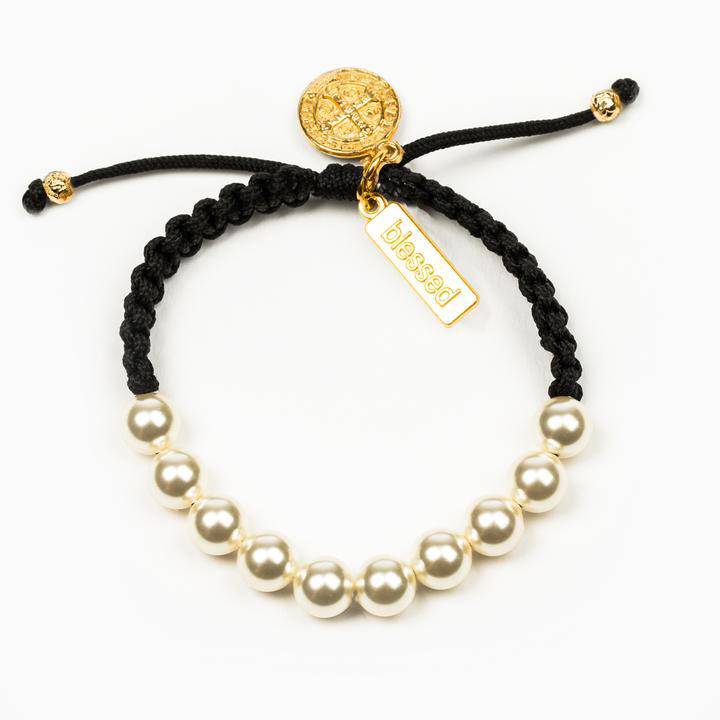 My Saint My Hero - My Saint My Hero Gold Radiant Pearl Bracelet - Little Miss Muffin Children & Home