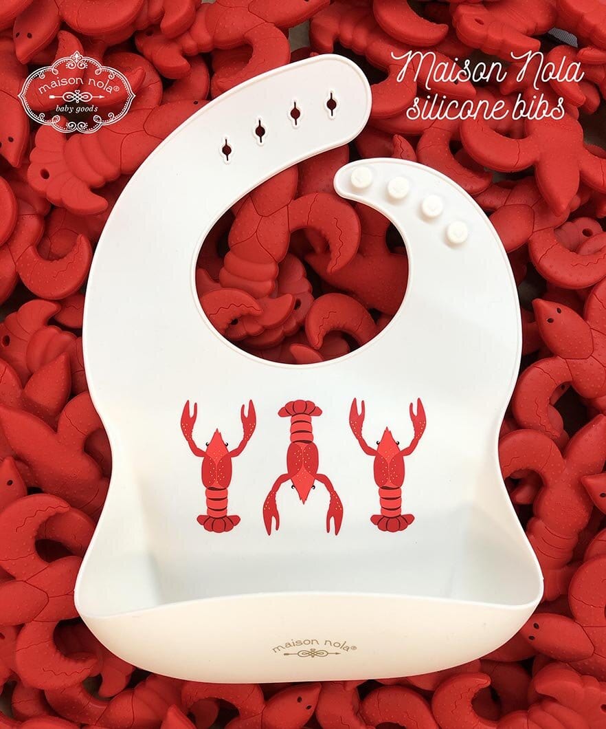 Maison NOLA - Maison Nola Crawfish Silicone Bib - Little Miss Muffin Children & Home