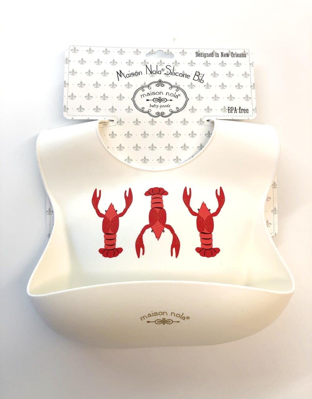 Maison NOLA - Maison Nola Crawfish Silicone Bib - Little Miss Muffin Children & Home