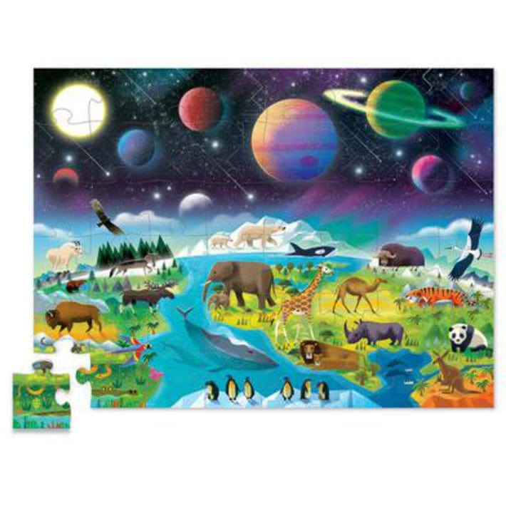 Crocodile Creek Crocodile Creek 48 Pc Earth & Space Above & Below Puzzle - Little Miss Muffin Children & Home