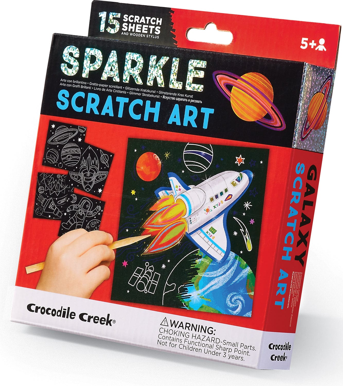 CRC - Crocodile Creek Crocodile Creek Space Explorer Sparkle Scratch Art - Little Miss Muffin Children & Home