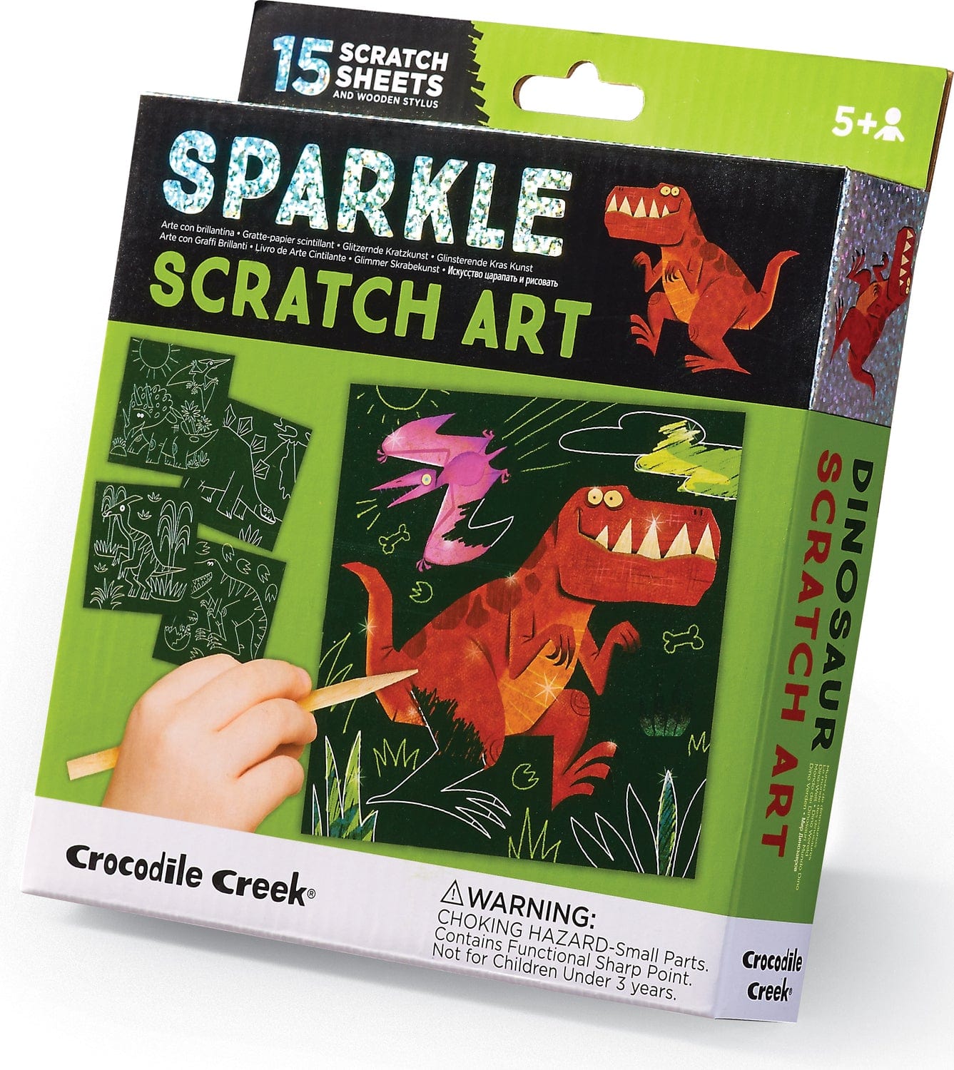 CRC - Crocodile Creek Crocodile Creek Dinosaur Sparkle Scratch Art - Little Miss Muffin Children & Home