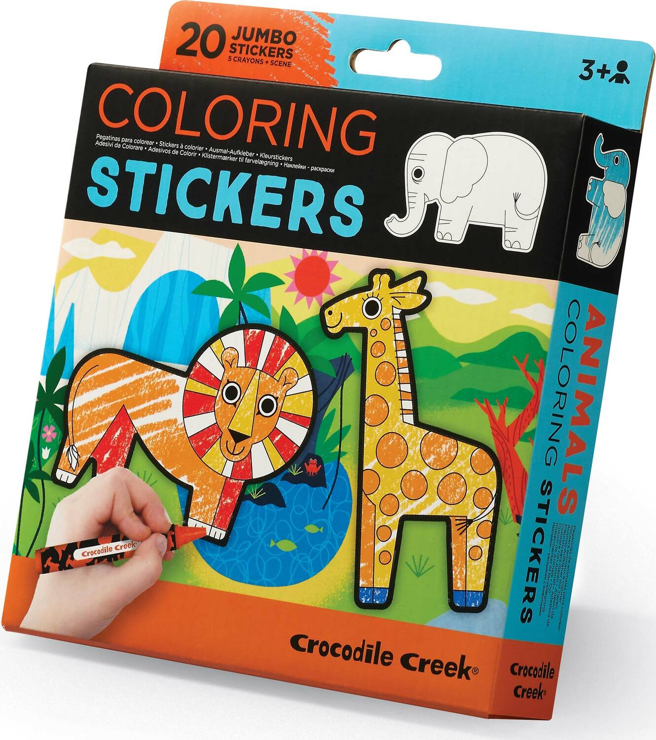 CRC - Crocodile Creek Crocodile Creek Coloring Stickers Animals - Little Miss Muffin Children & Home