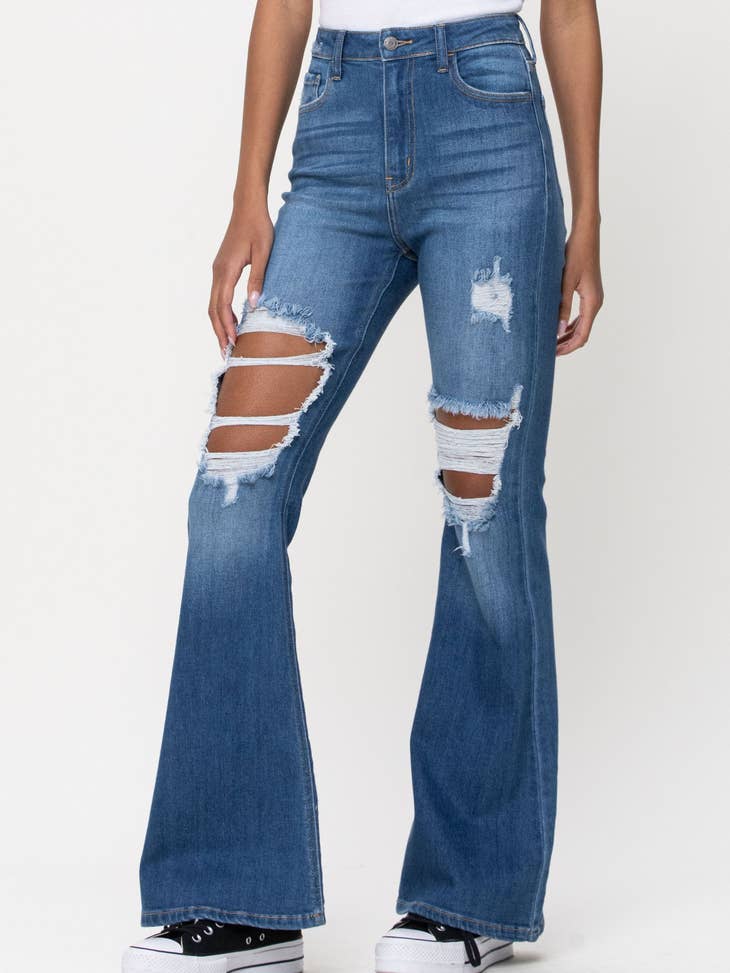 Cello High Rise Super Flare Jeans with Surplus Pockets – Little Miss Muffin  Children & Home