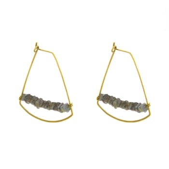 Santore Jewelry Santore Jewelry Labradorite Heishi Harp Earring - Little Miss Muffin Children & Home