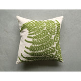 Creative Co-Op Creative Co-op Square Cotton Fern Embroidered Pillow - Little Miss Muffin Children & Home