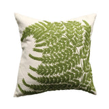 Creative Co-Op Creative Co-op Square Cotton Fern Embroidered Pillow - Little Miss Muffin Children & Home