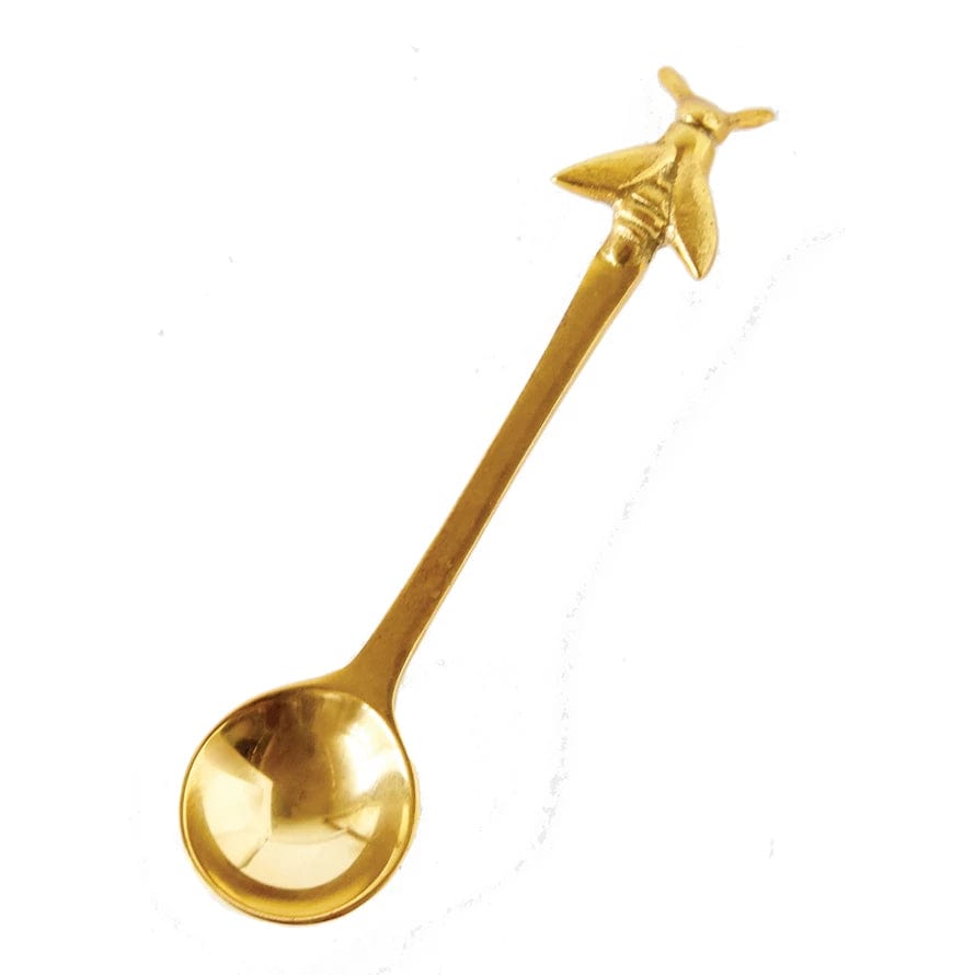 Creative Co-Op Creative Co-Op  Brass Spoon with Bee - Little Miss Muffin Children & Home
