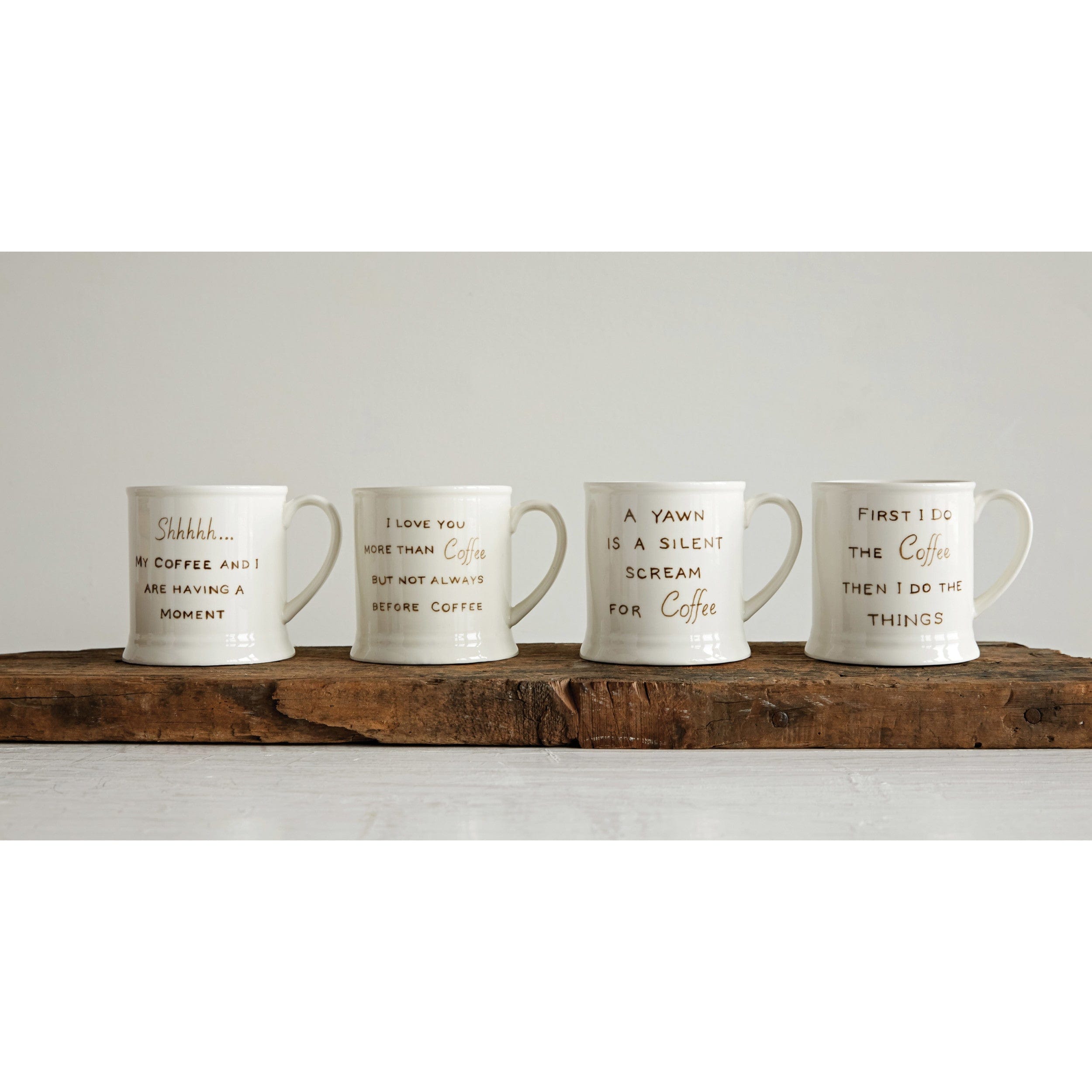 Creative Co-op Creative Co-op Stoneware Mug with Coffee Saying - Little Miss Muffin Children & Home