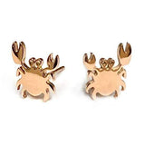 Piero Liventi - Piero Liventi Rose Gold Crab Stud Earrings - Little Miss Muffin Children & Home