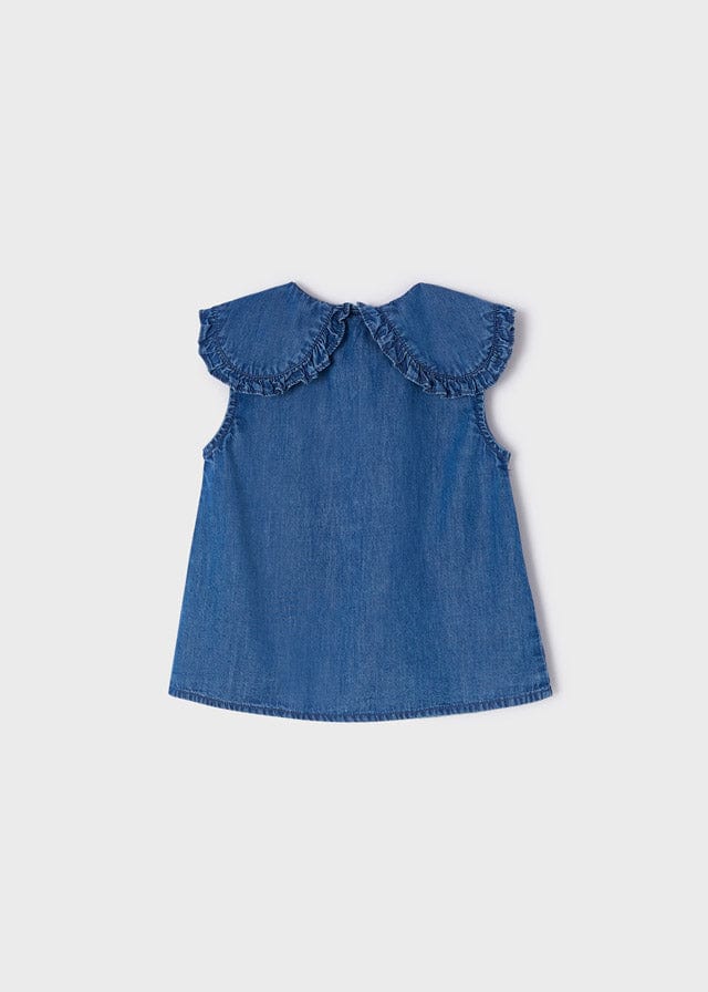 Mayoral Mayoral 3.128 SLVLS DENIM BLOUSE - Little Miss Muffin Children & Home