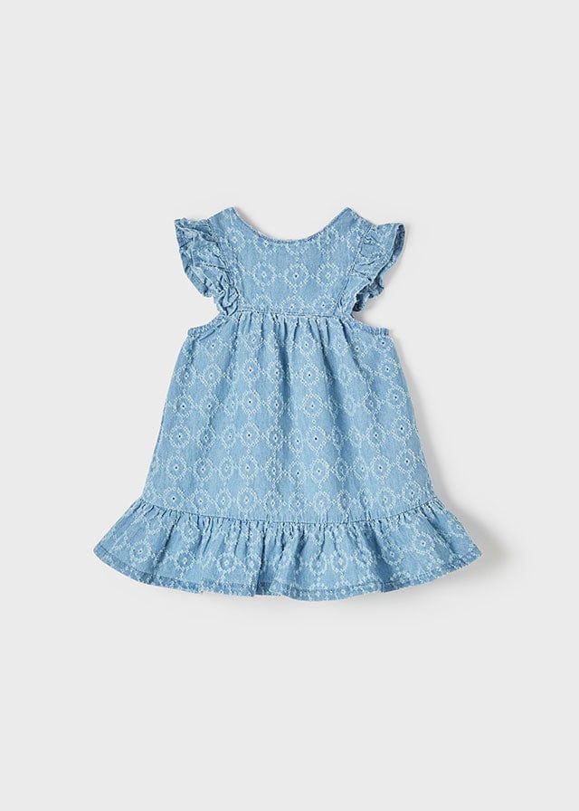Mayoral Mayoral Denim Eyelet Dress - Little Miss Muffin Children & Home