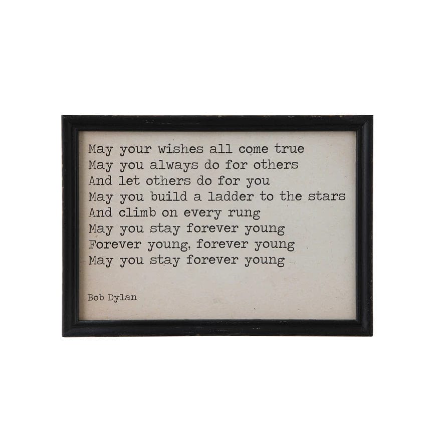 Creative Co-Op Creative Co-Op May Your Wishes Framed Wall Decor 14"x10" - Little Miss Muffin Children & Home