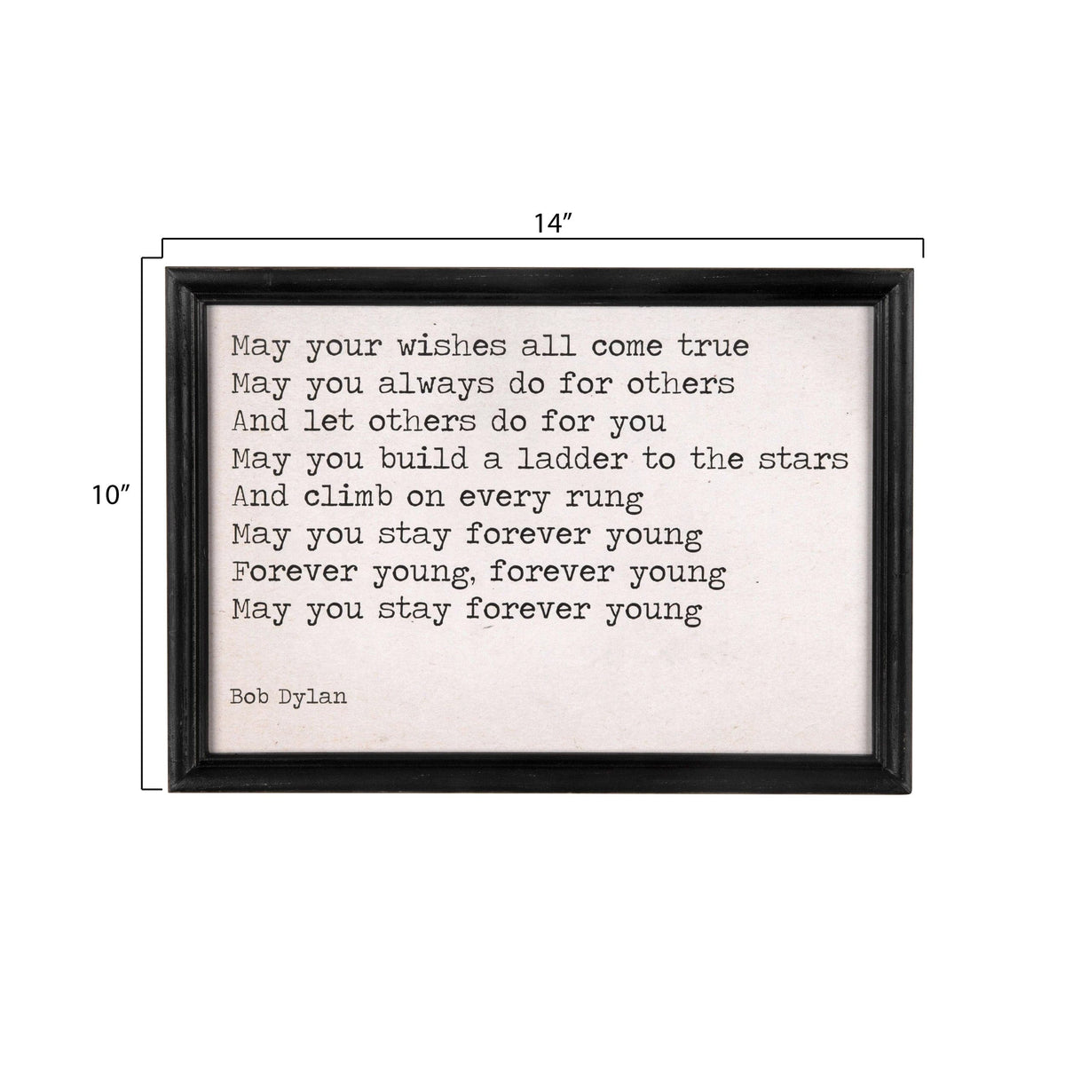 Creative Co-Op Creative Co-Op May Your Wishes Framed Wall Decor 14"x10" - Little Miss Muffin Children & Home