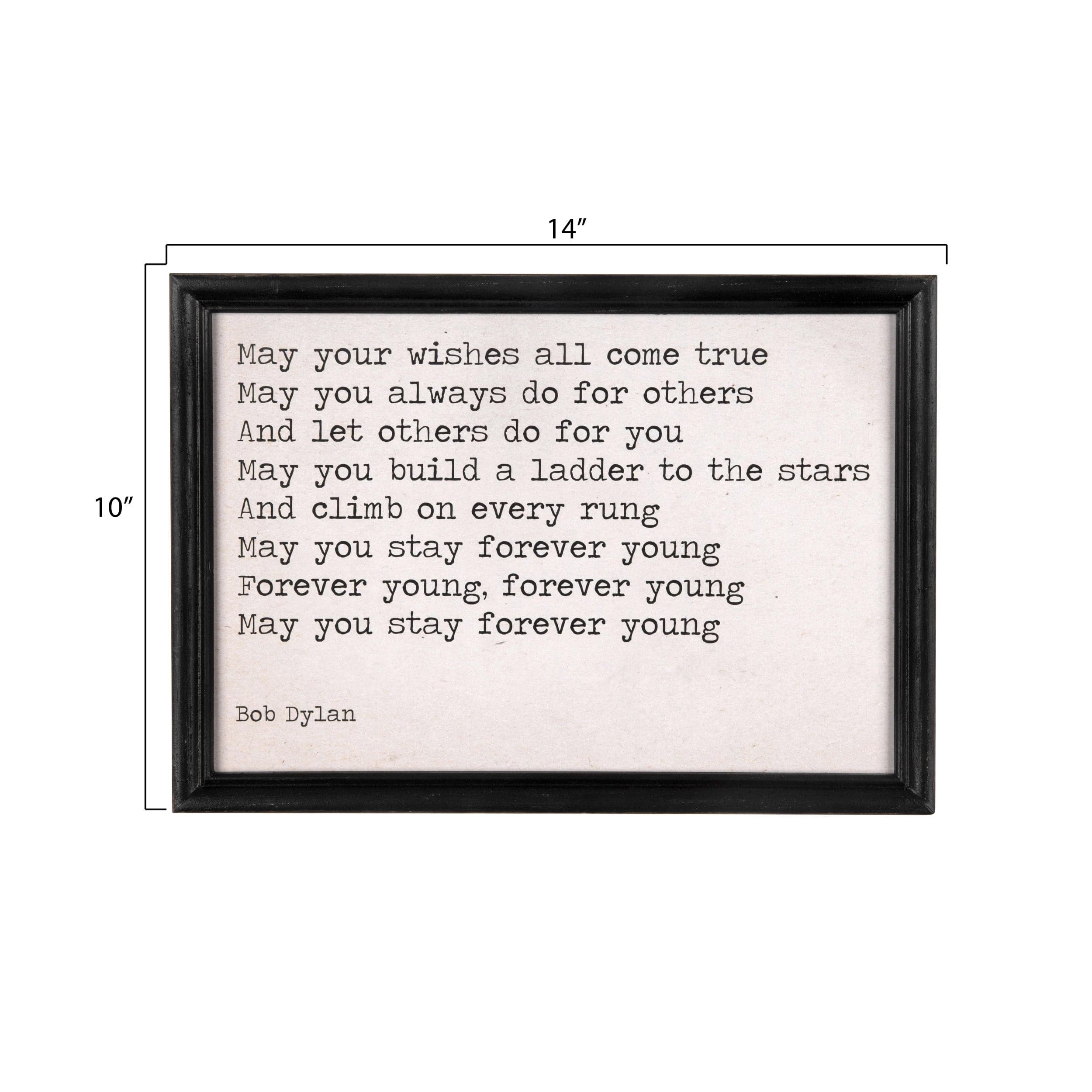 Creative Co-Op Creative Co-Op May Your Wishes Framed Wall Decor 14"x10" - Little Miss Muffin Children & Home