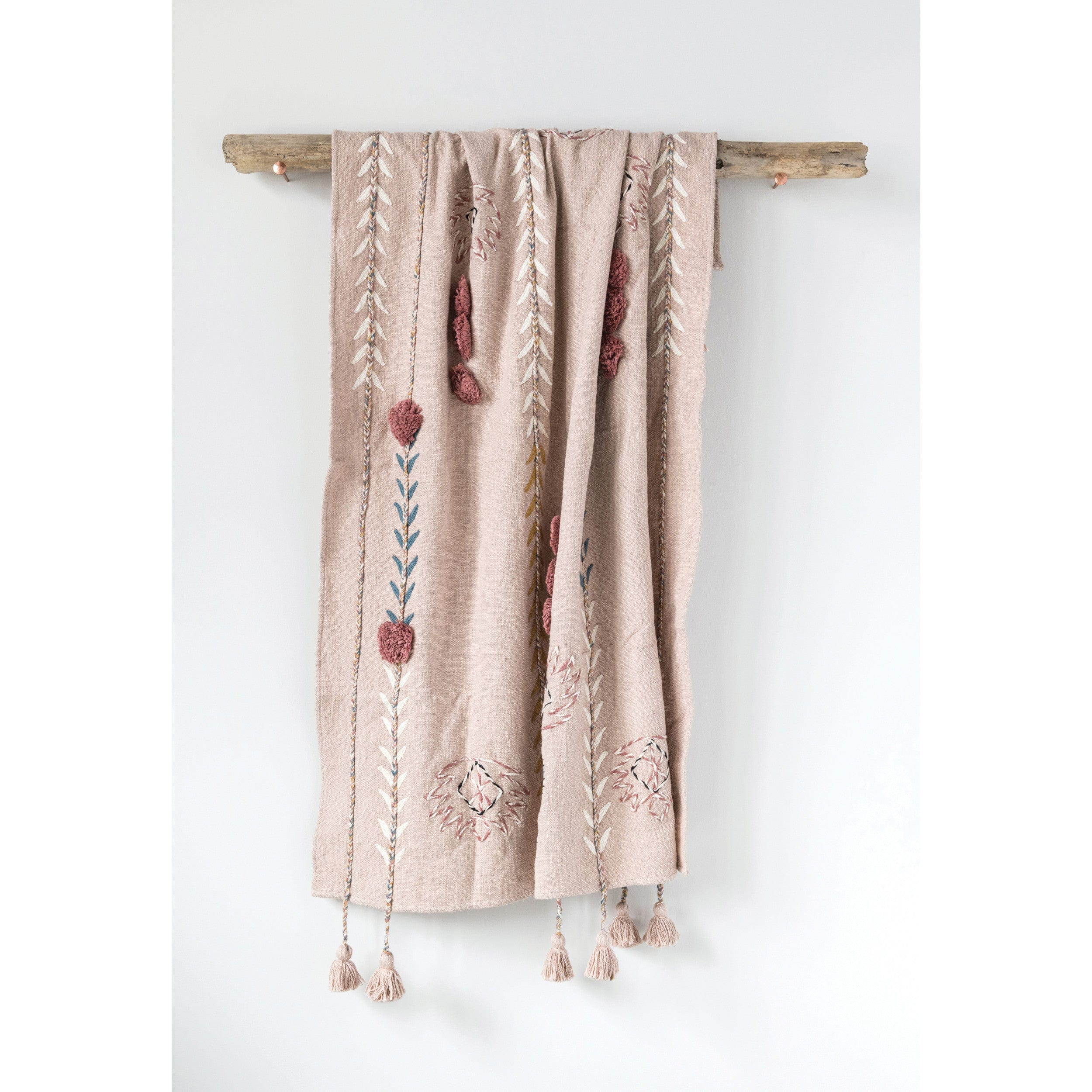 Creative Co-Op Creative Co-op Cotton Embroidered Throw - Little Miss Muffin Children & Home