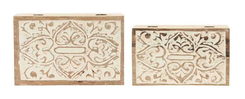 Creative Co-Op Creative Co-op Hand Carved Mango Wood Boxes - Little Miss Muffin Children & Home