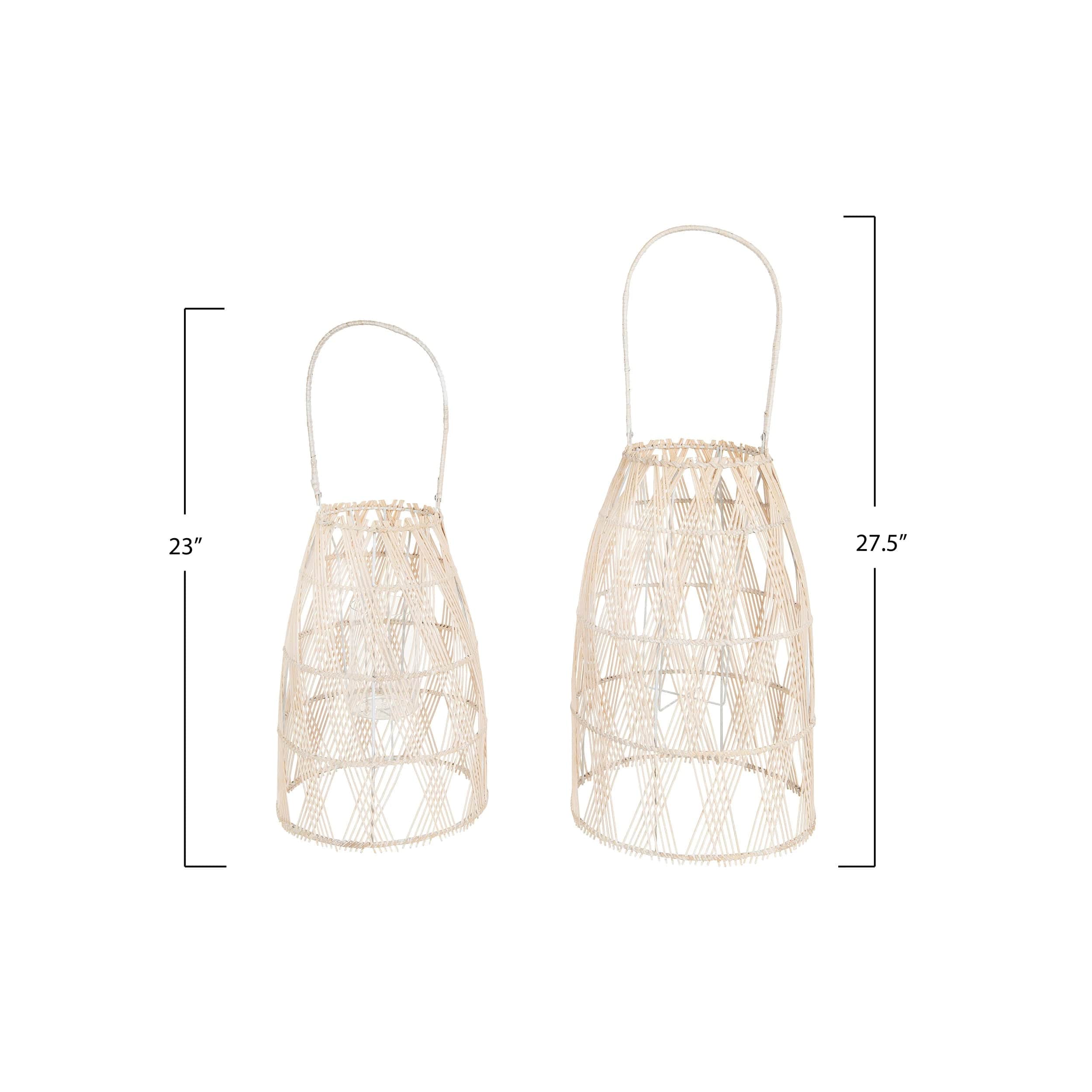 Creative Co-op Creative Co-op Bamboo Lanterns Set of 2 - Little Miss Muffin Children & Home