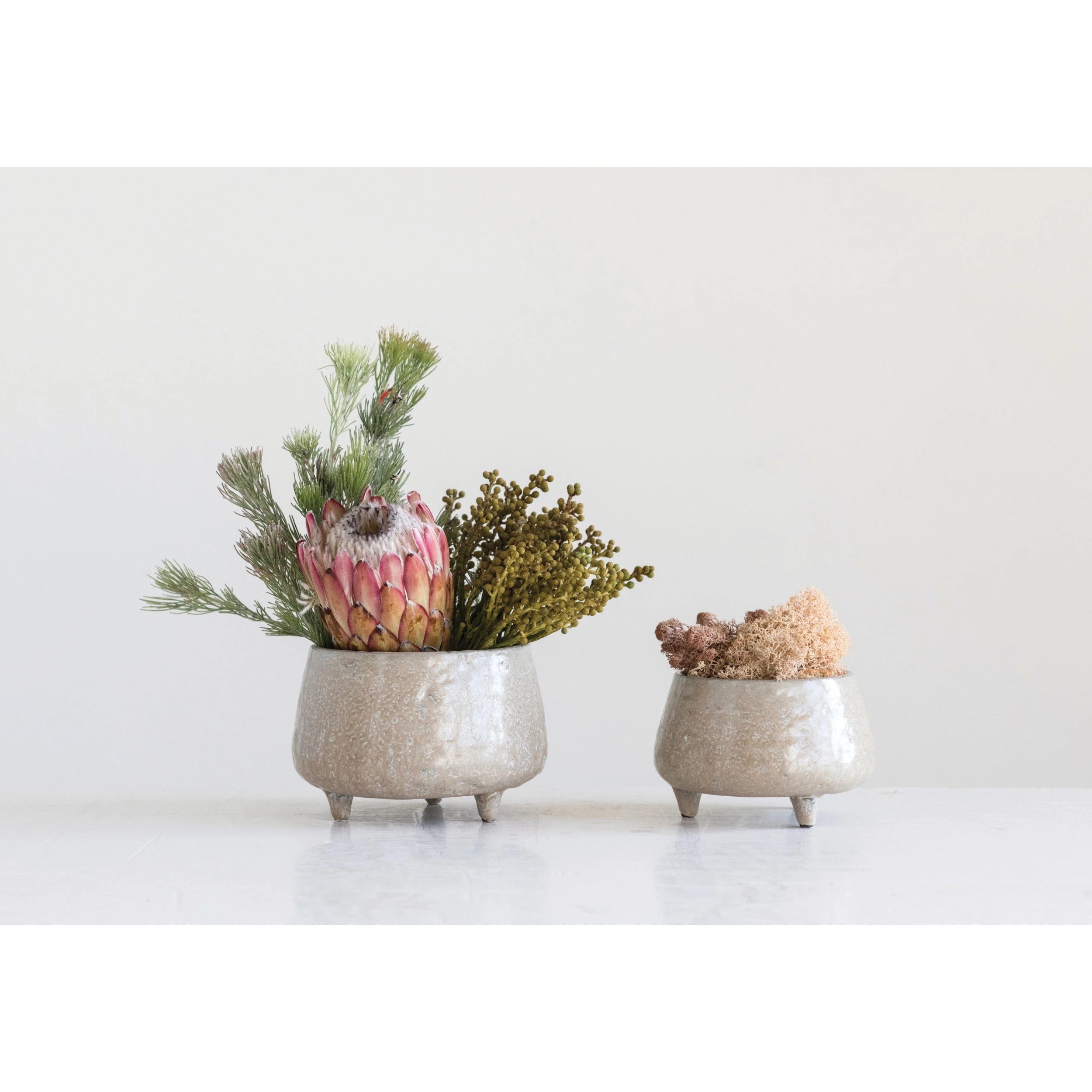 Creative Co-op Creative Co-op Stoneware Footed Planter - Little Miss Muffin Children & Home