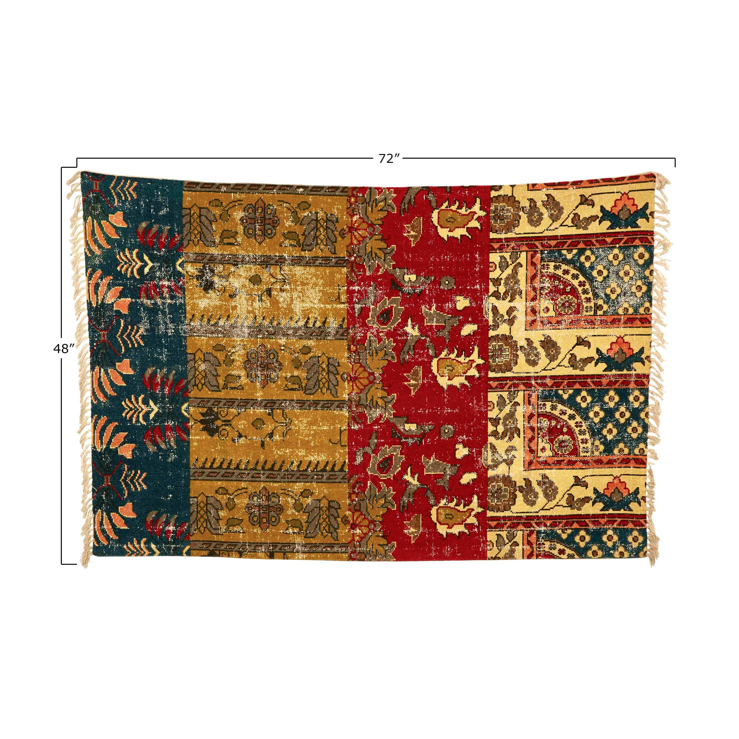 Creative Co-op Creative Co-op Woven Cotton Distressed Printed Rug - Little Miss Muffin Children & Home