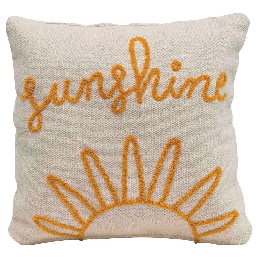 Creative Co-op Creative Co-op Cotton Woven Pillow, Sunshine - Little Miss Muffin Children & Home