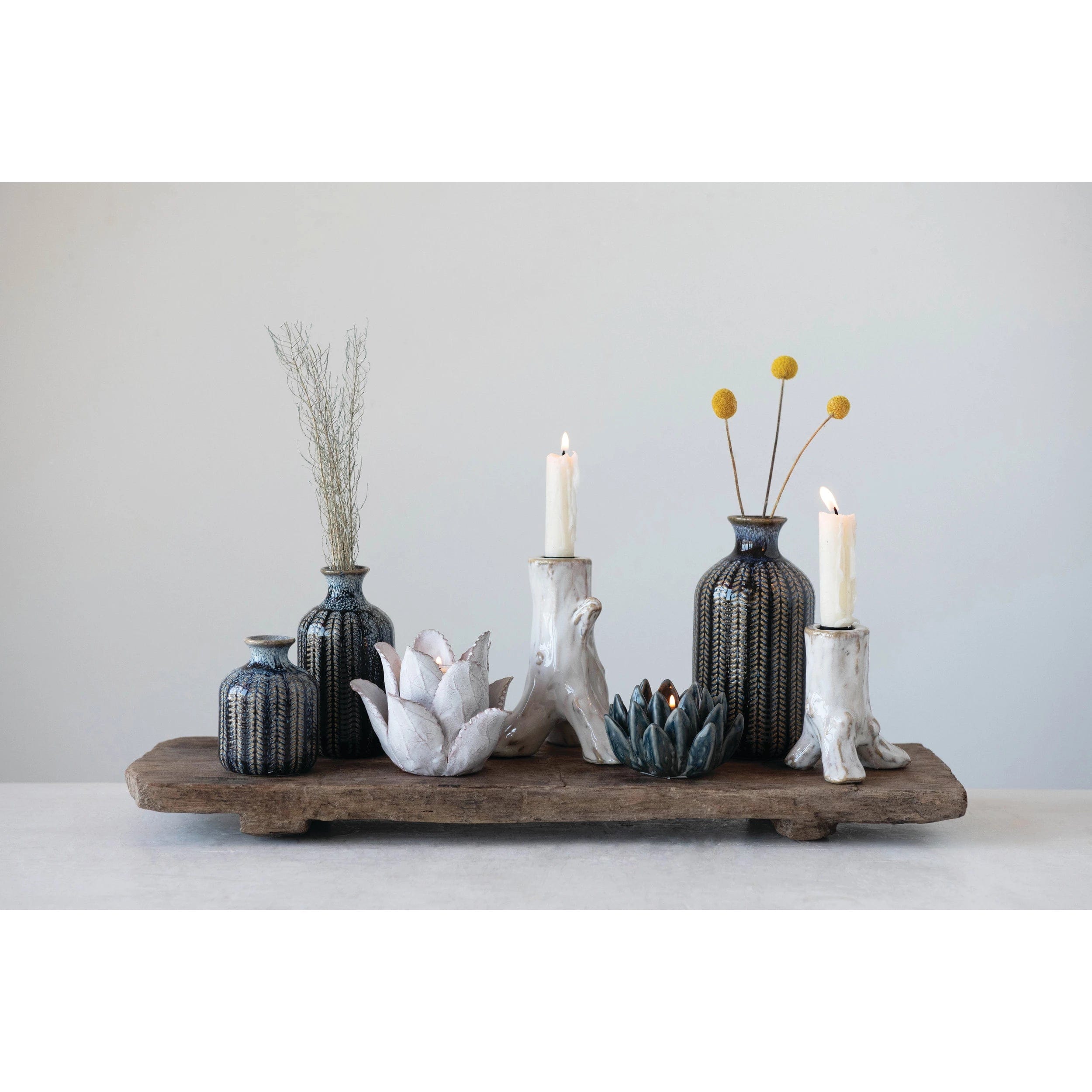 Creative Co-op Creative Co-op Terra-cotta Flower Tealight Holder - Little Miss Muffin Children & Home