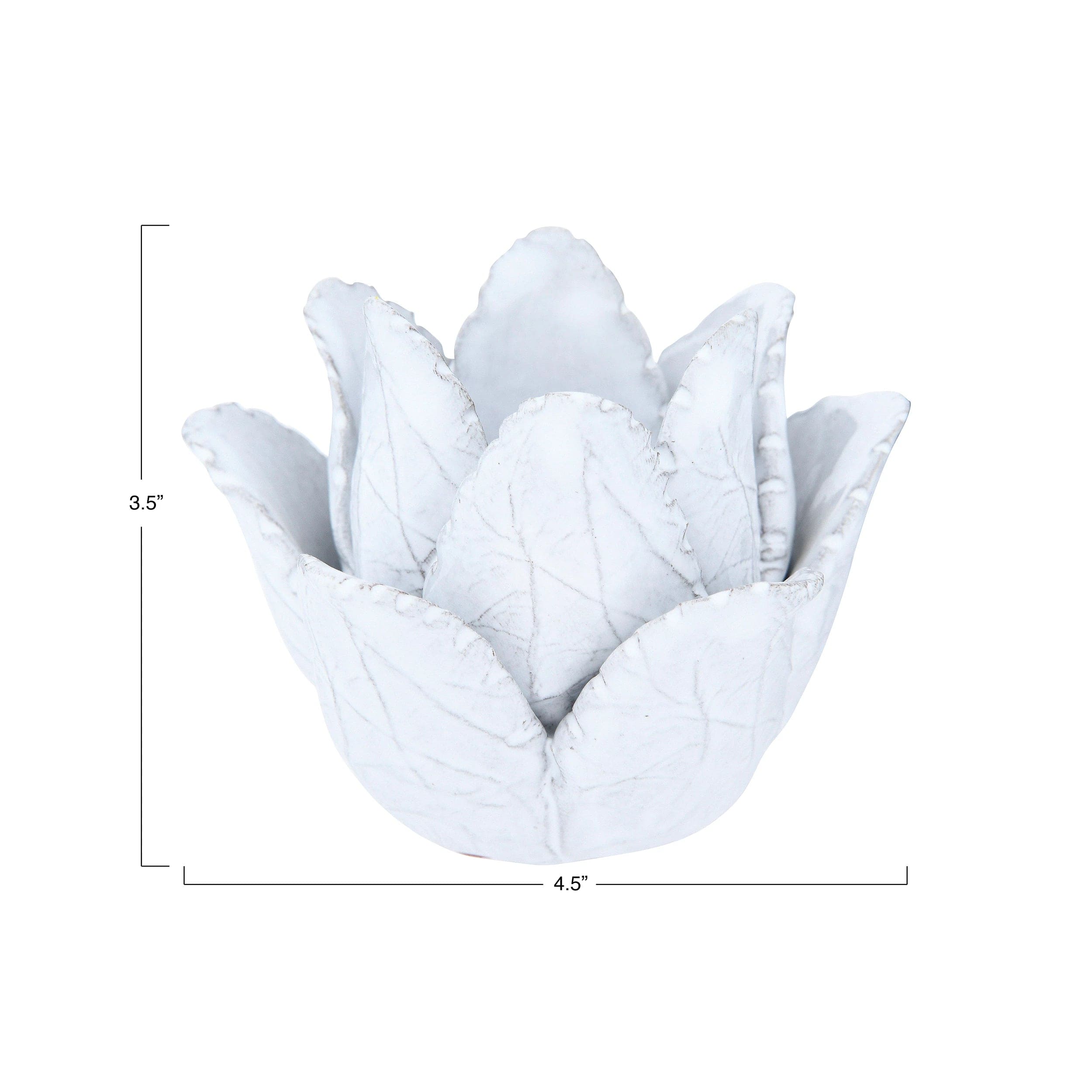 Creative Co-op Creative Co-op Terra-cotta Flower Tealight Holder - Little Miss Muffin Children & Home