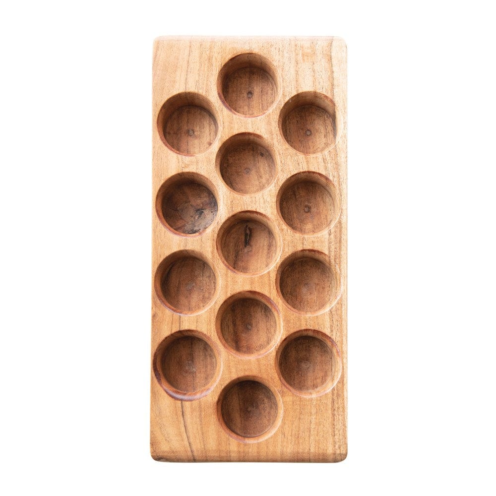 Creative Co-Op Creative Co-op Acacia Wood Egg Tray - Little Miss Muffin Children & Home