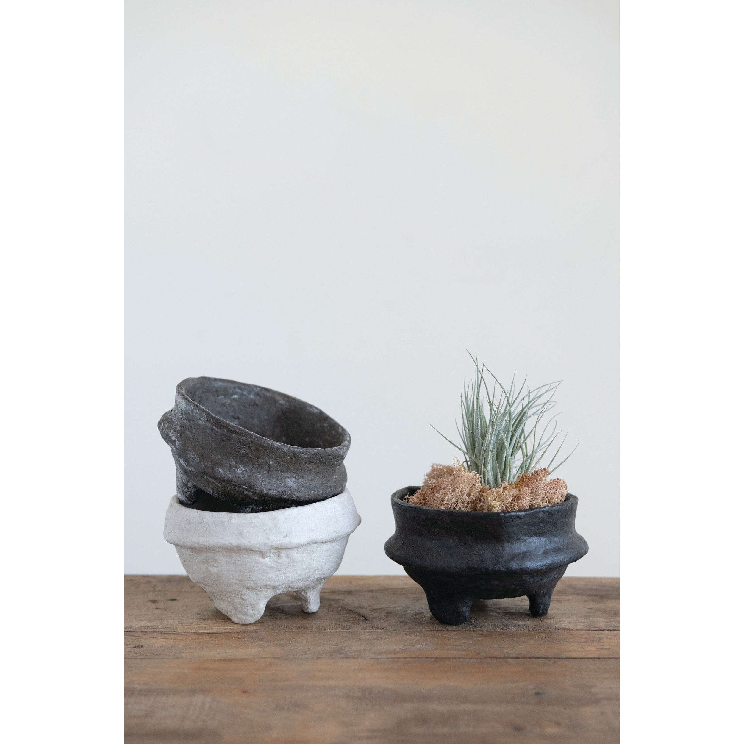 Creative Co-op Creative Co-op Decorative Paper Mache Footed Bowls - Little Miss Muffin Children & Home