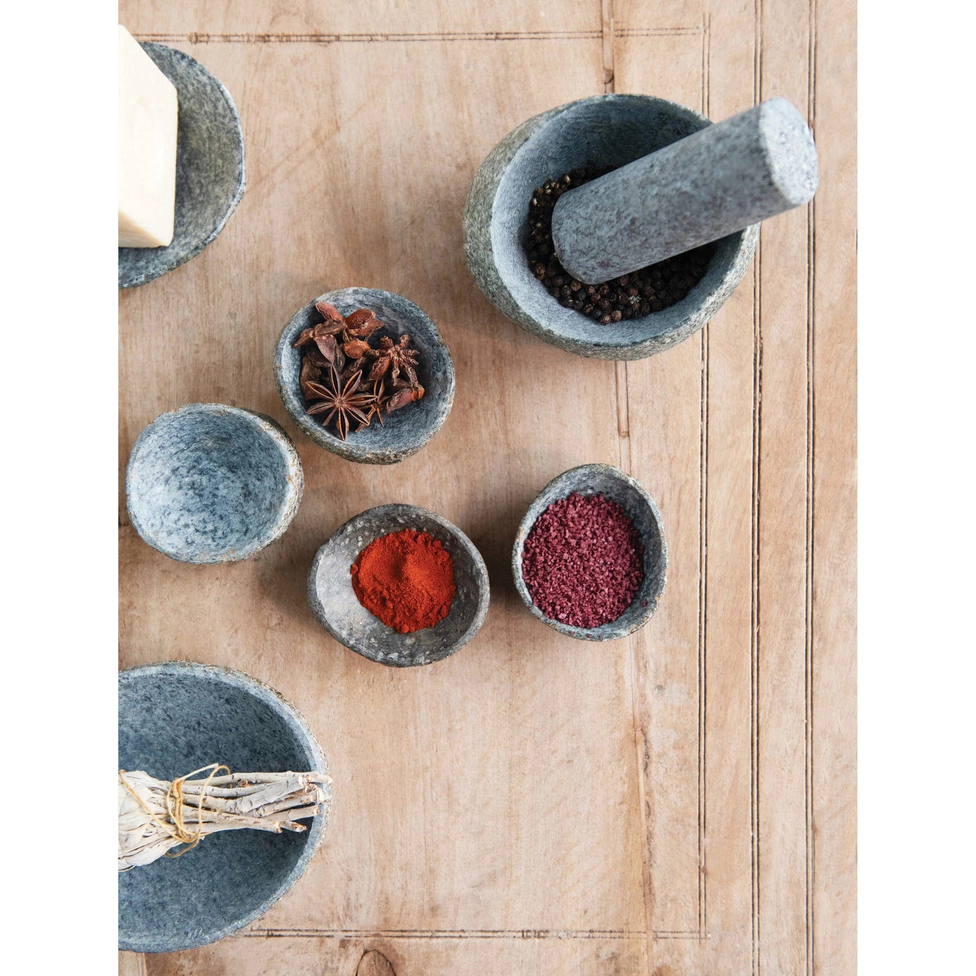 CCO - Creative Co-op Creative Co-op Stone Mortar & Pestle Set - Little Miss Muffin Children & Home
