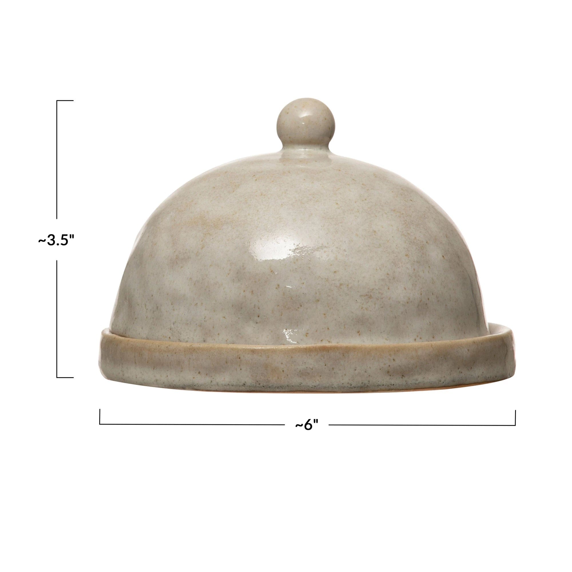 Creative Co-Op Creative Co-op Stoneware Domed Dish with Glaze - Little Miss Muffin Children & Home