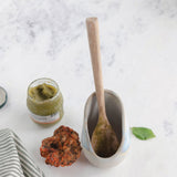 Creative Co-op Creative Co-op Stoneware Spoon Rest with Glaze - Little Miss Muffin Children & Home