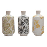 Creative Co-op Creative Co-op Terra-cotta Vase with Transferware Pattern - Little Miss Muffin Children & Home