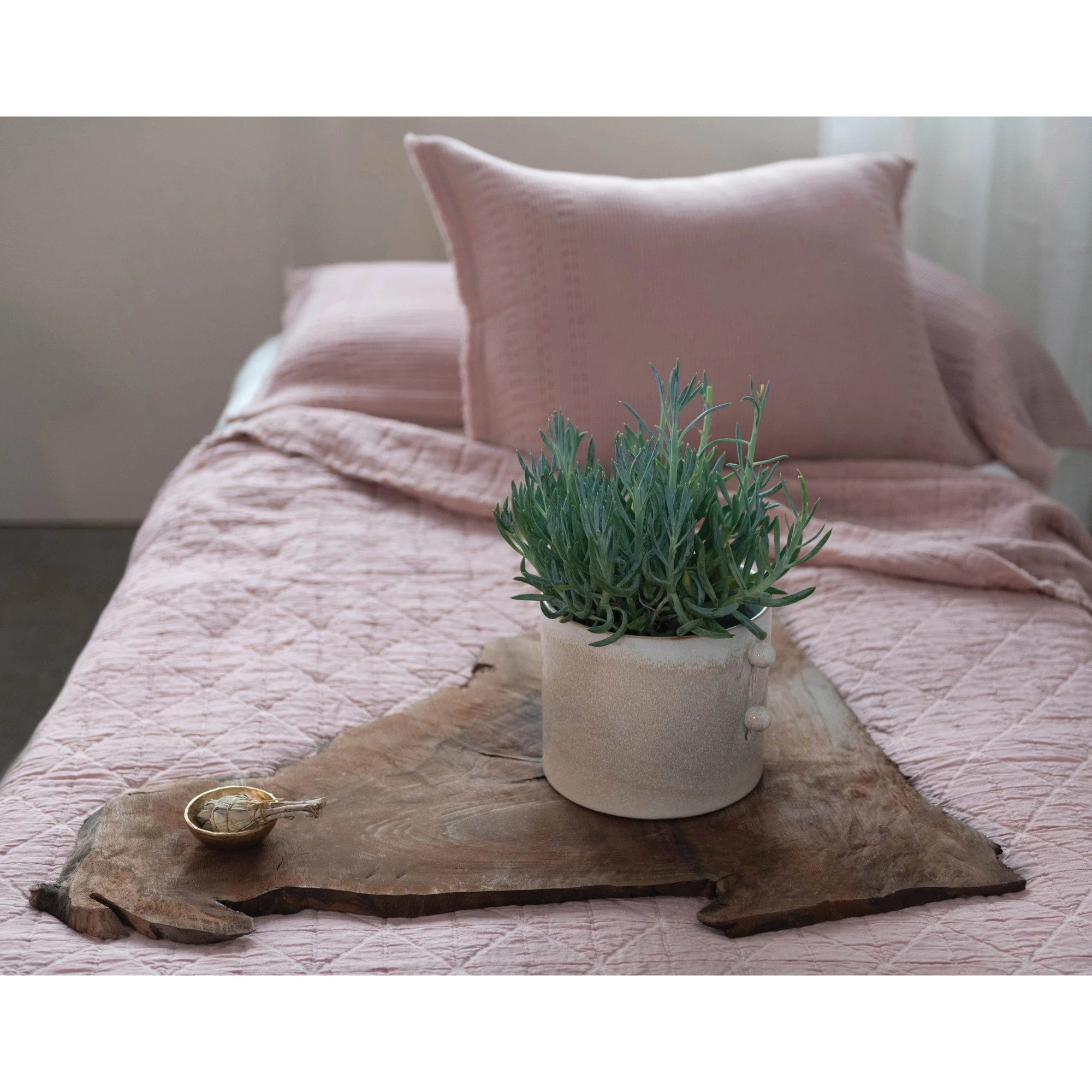 Creative Co-op Creative Co-op Stoneware Planter, Cream Reactive Glaze - Little Miss Muffin Children & Home