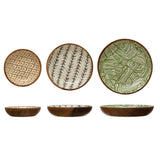 Creative Co-op Creative Co-op Patterned Small Acacia Wood Bowl - Little Miss Muffin Children & Home