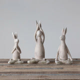 Creative Co-op Creative Co-op Resin Yoga Rabbit - Little Miss Muffin Children & Home