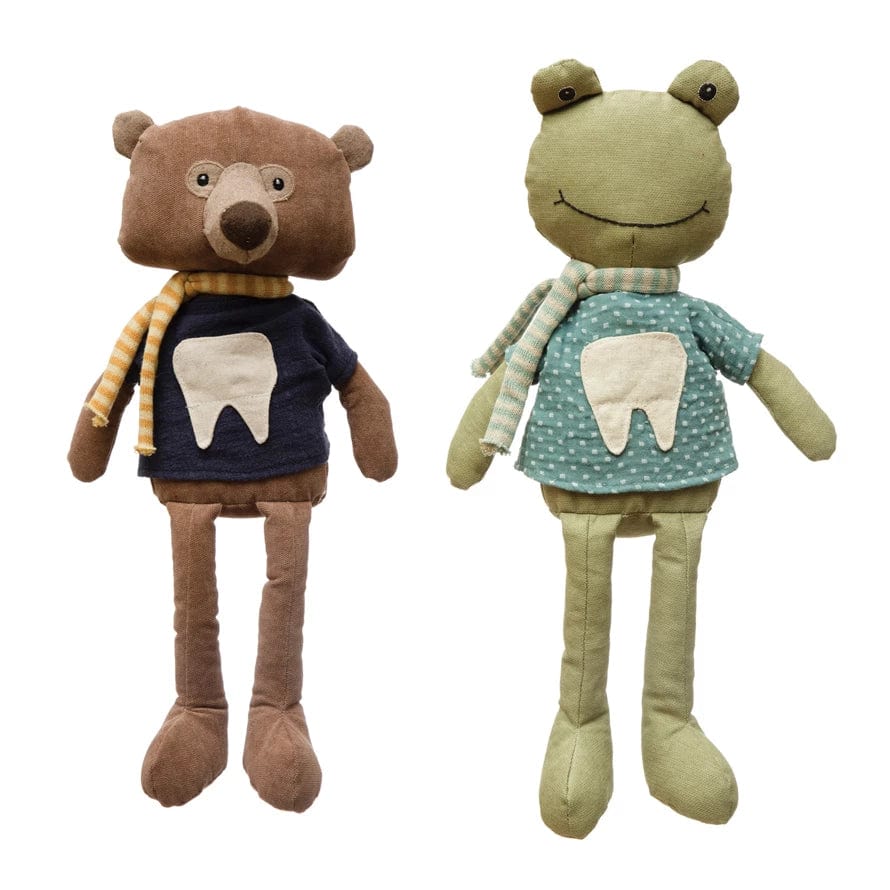 Creative Co-op Creative Co-op Fabric Animal Tooth Fairy Pillow - Little Miss Muffin Children & Home