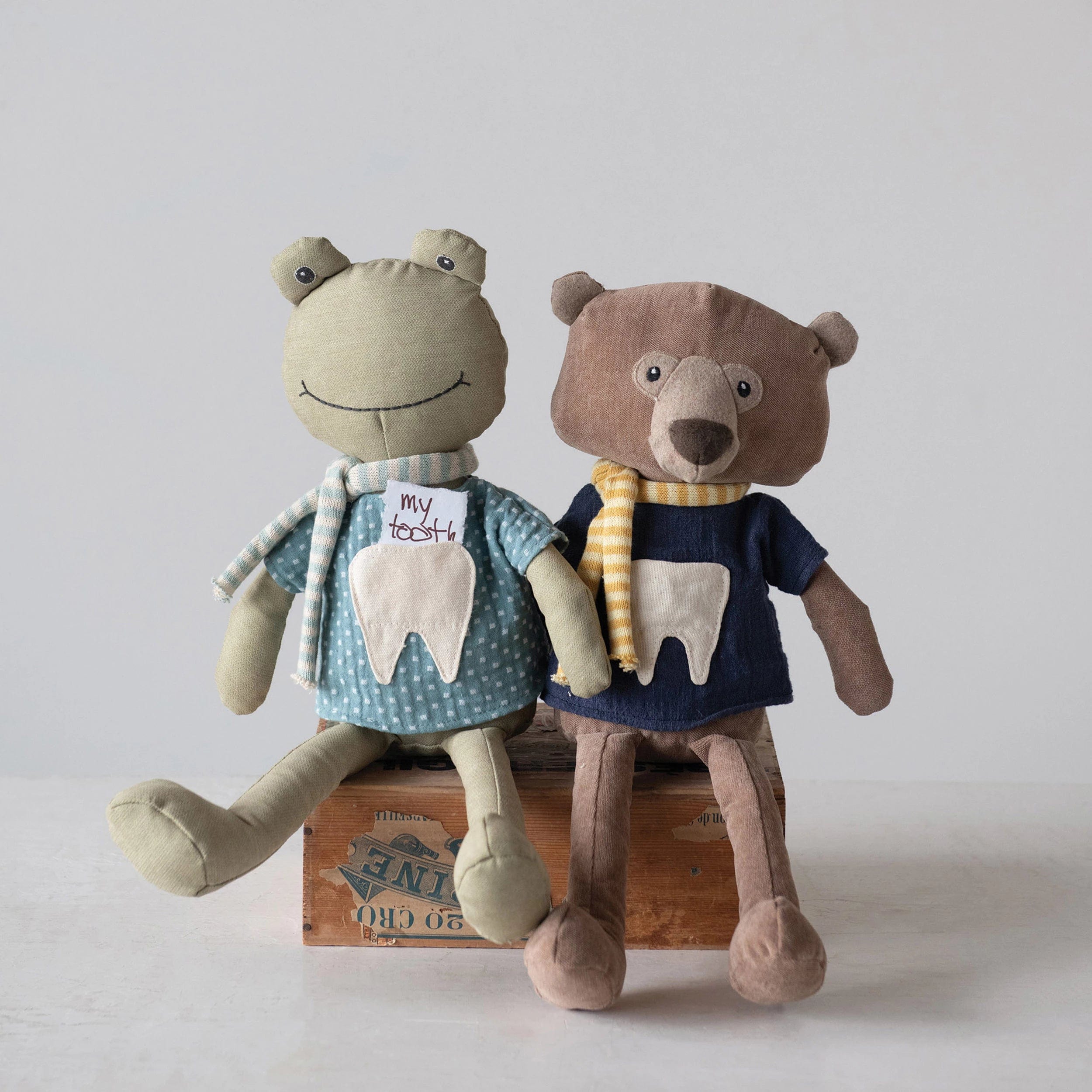 Creative Co-op Creative Co-op Fabric Animal Tooth Fairy Pillow - Little Miss Muffin Children & Home