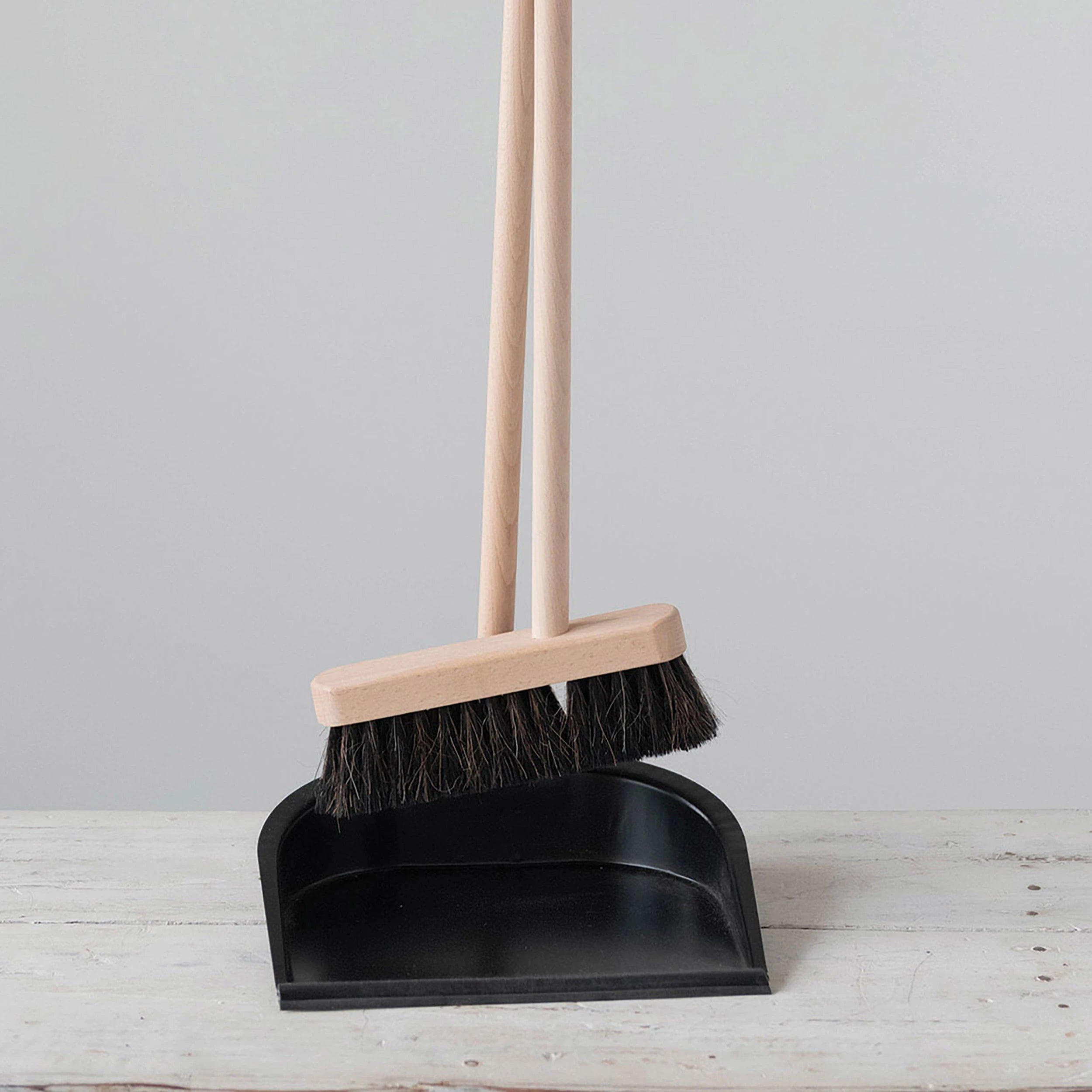 Creative Co-op Creative Co-op Beech Wood Broom & Metal Dustpan Set - Little Miss Muffin Children & Home