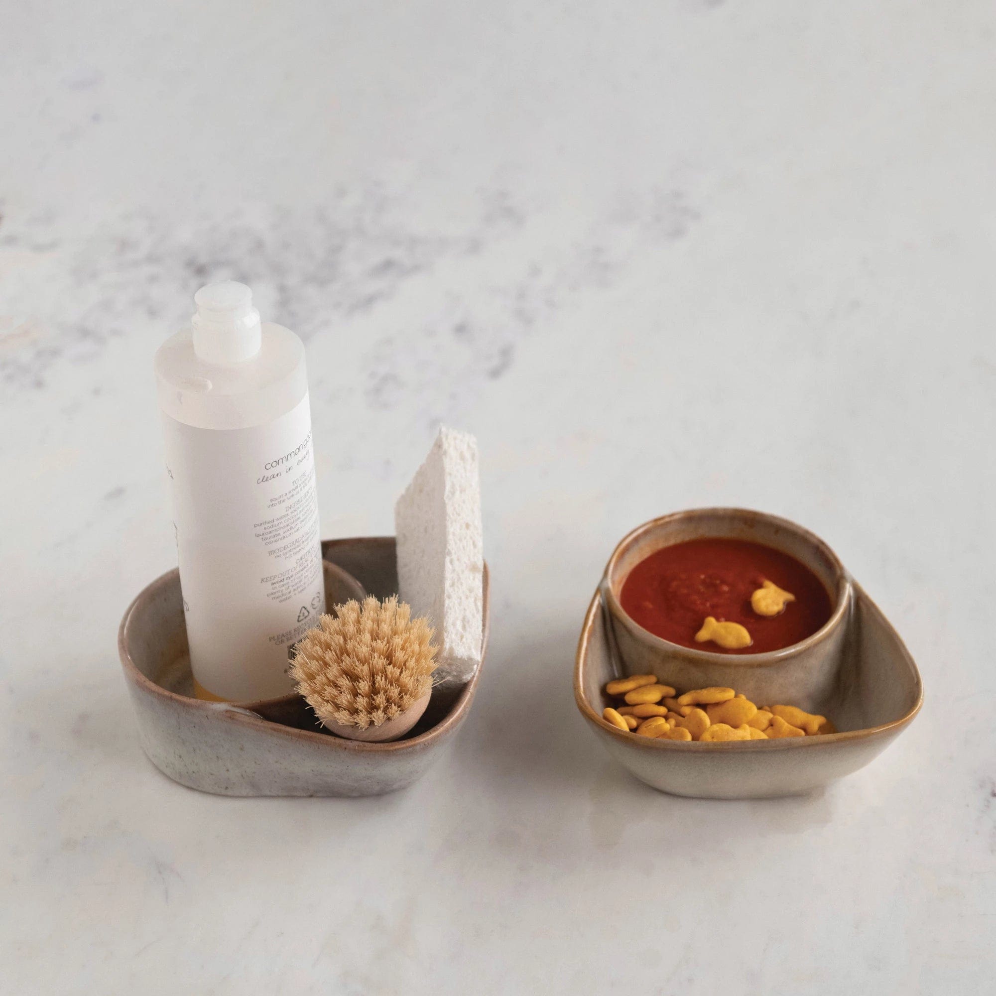 Creative Co-Op Creative Co-Op Stoneware Cracker and Soup Bowl - Little Miss Muffin Children & Home