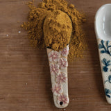 Creative Co-op Creative Co-op Stoneware Spoon Floral Design Handle - Little Miss Muffin Children & Home