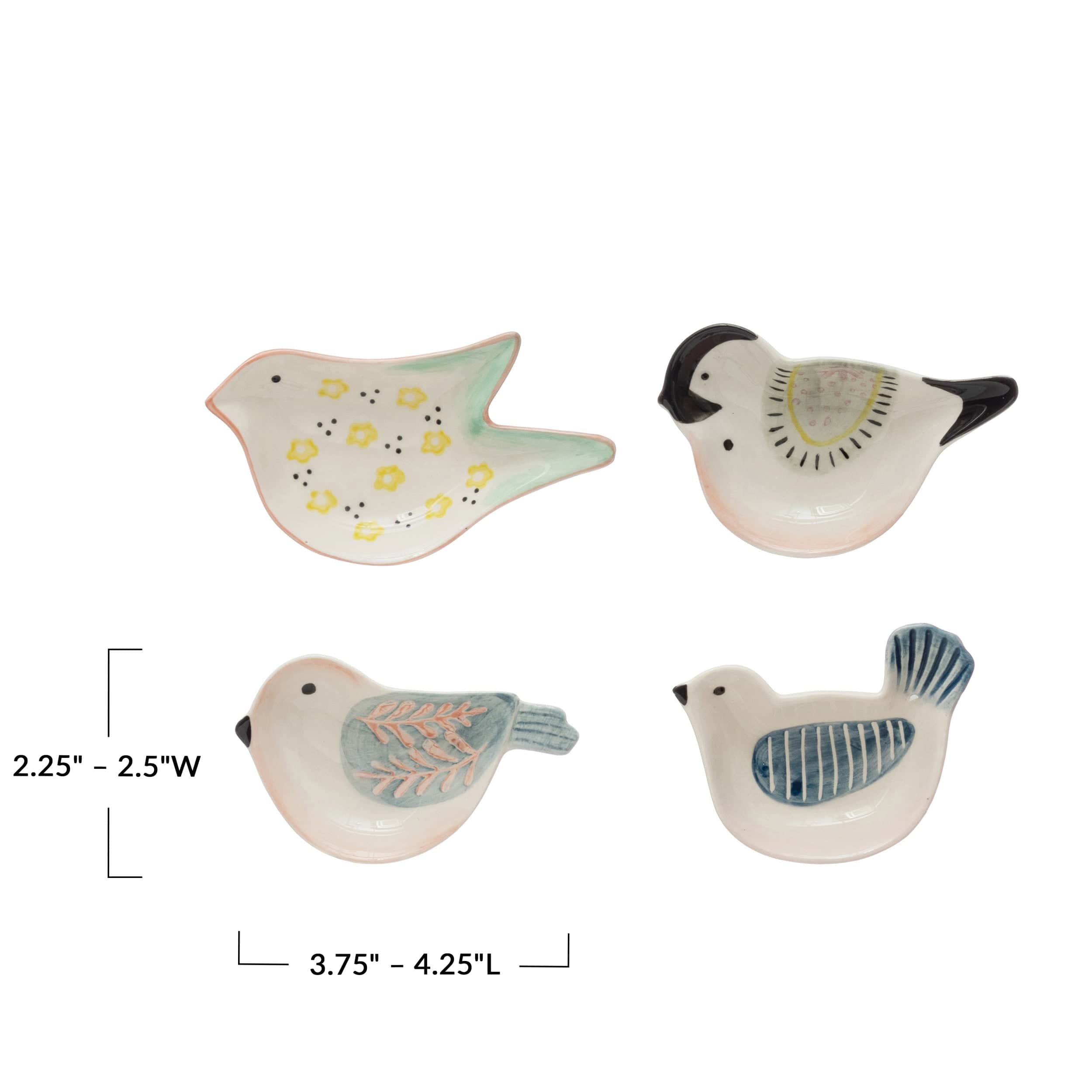 Creative Co-op Creative Co-op Hand-Painted Stoneware Bird Shaped Dish - Little Miss Muffin Children & Home